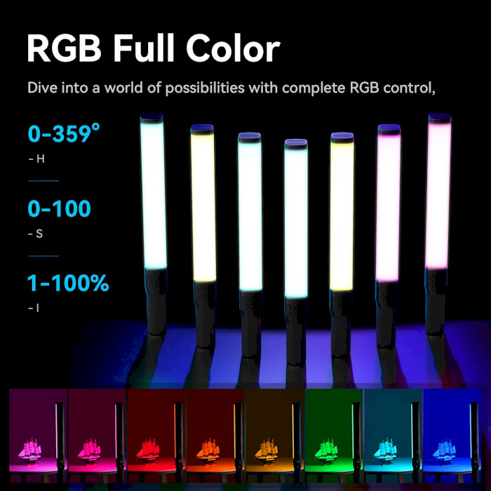 Підсвічування для відеозйомки ULANZI VL360 RGB LED Light Stick (L058GBB1)