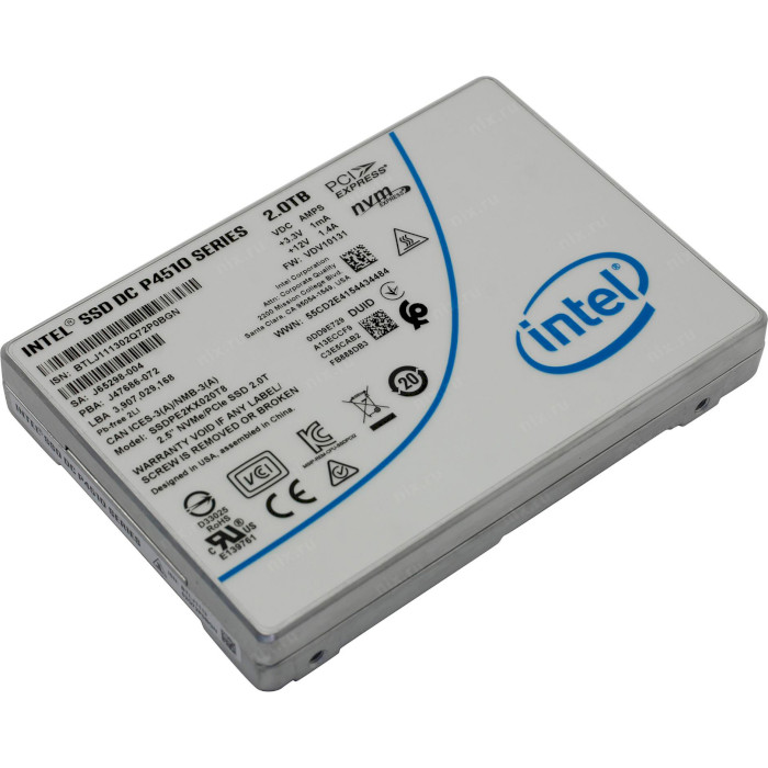 SSD диск INTEL DC P4510 2TB 2.5" U.2 15mm NVMe Bulk (SSDPE2KX020T801)