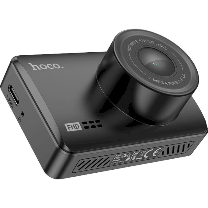 Автомобильный видеорегистратор с камерой заднего вида HOCO DV3 Dash Cam Dual Channel Driving Recorder