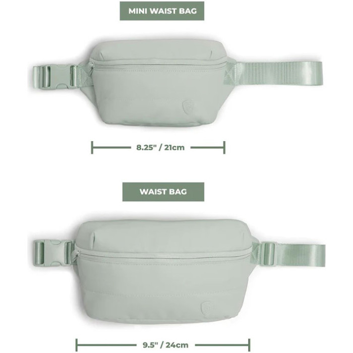 Сумка на одно плечо/на пояс (бананка) HEYS Puffer Waist Bag Sage Green