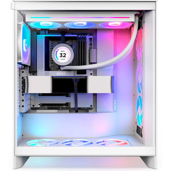 Корпус NZXT H7 Flow RGB 2024 Matte White (CM-H72FW-R1)