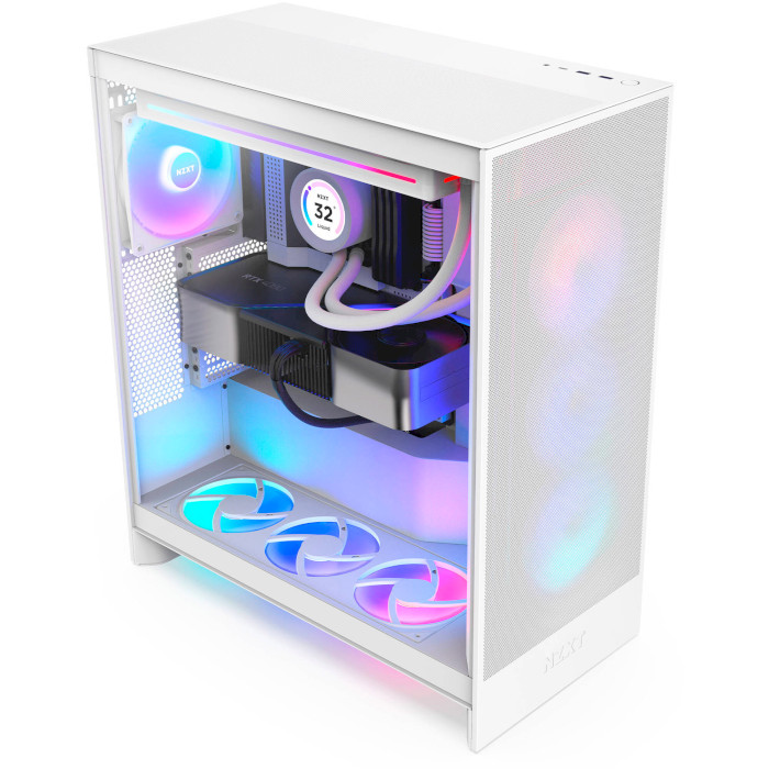 Корпус NZXT H7 Flow RGB 2024 Matte White (CM-H72FW-R1)