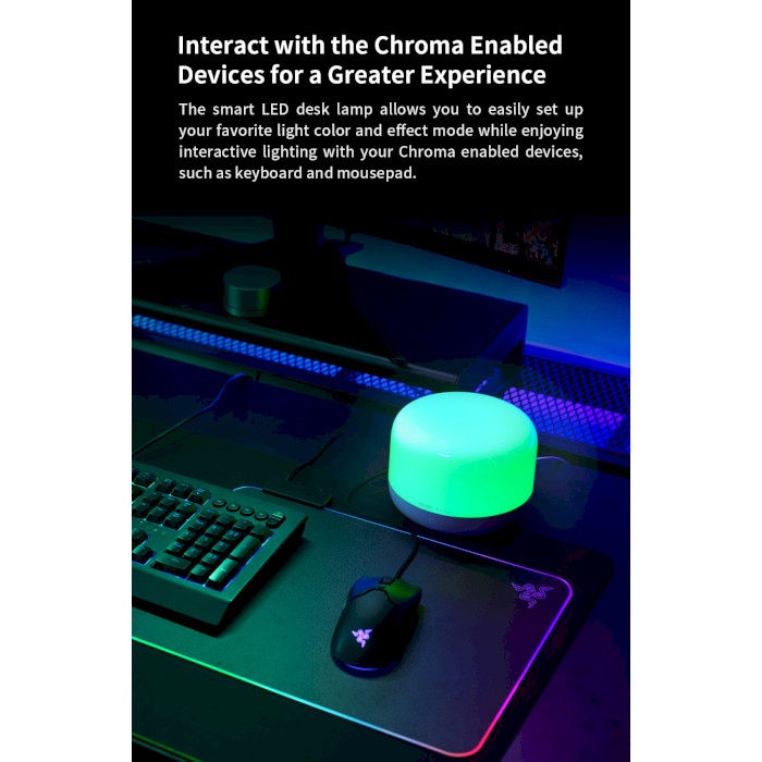 Смарт-светильник YEELIGHT x RAZER LED Smart Lamp D2 Immersive Gaming Experience with Razer Chroma (YLCT01YL)