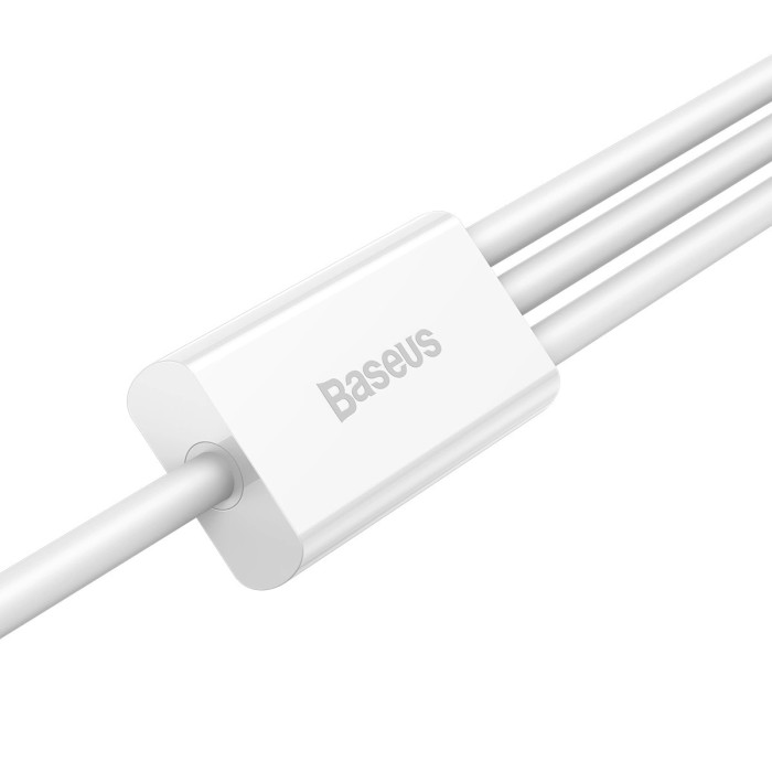 Кабель BASEUS Superior Series Fast Charging Data Cable USB to M+L+C 3.5A 1м White (P10320105221-00)