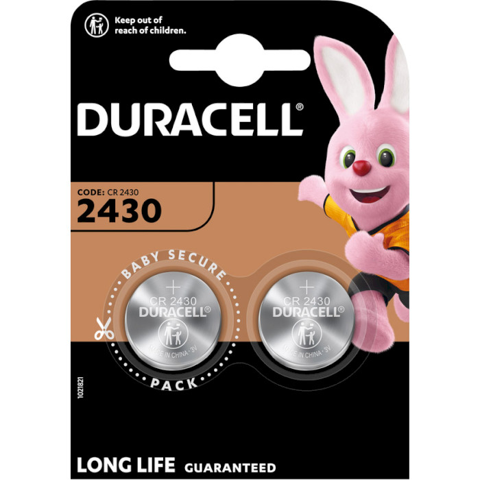 Батарейка DURACELL Lithium CR2430 2шт/уп (5012262)