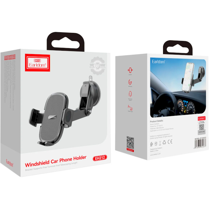 Автодержатель для смартфона EARLDOM EH212 Windshield Car Phone Holder