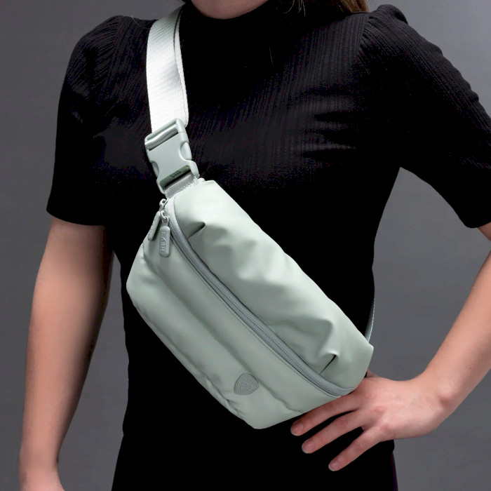 Сумка на одне плече/на пояс (бананка) HEYS Puffer Mini Waist Bag Sage Green