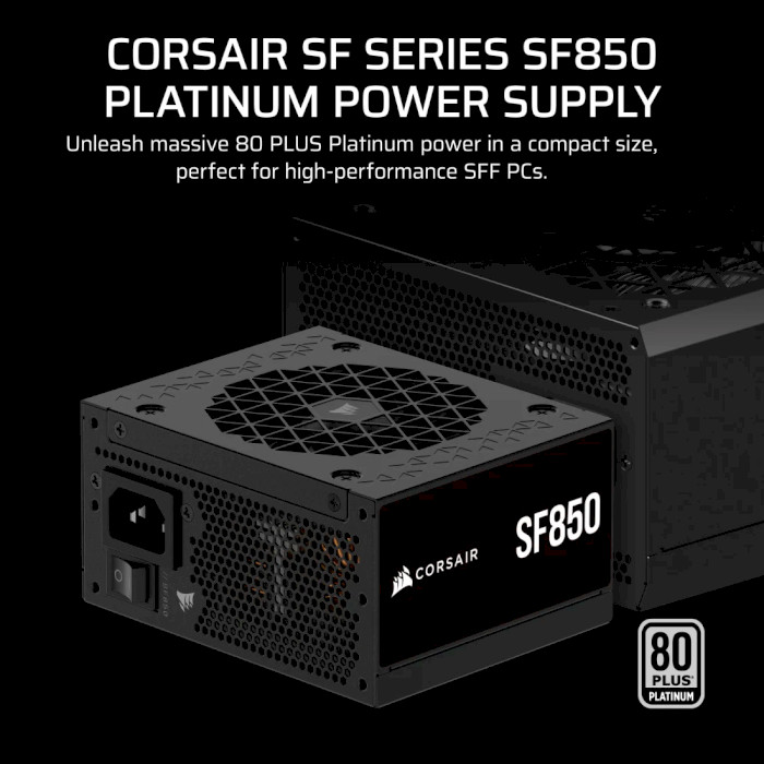 Блок живлення SFX 850W CORSAIR SF850 ATX 3.1 Black (CP-9020256-EU)