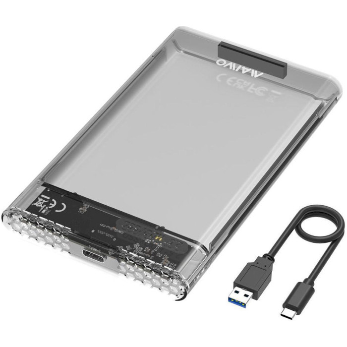 Карман внешний MAIWO K2510 2.5" SATA to USB 3.2 Transparent Black