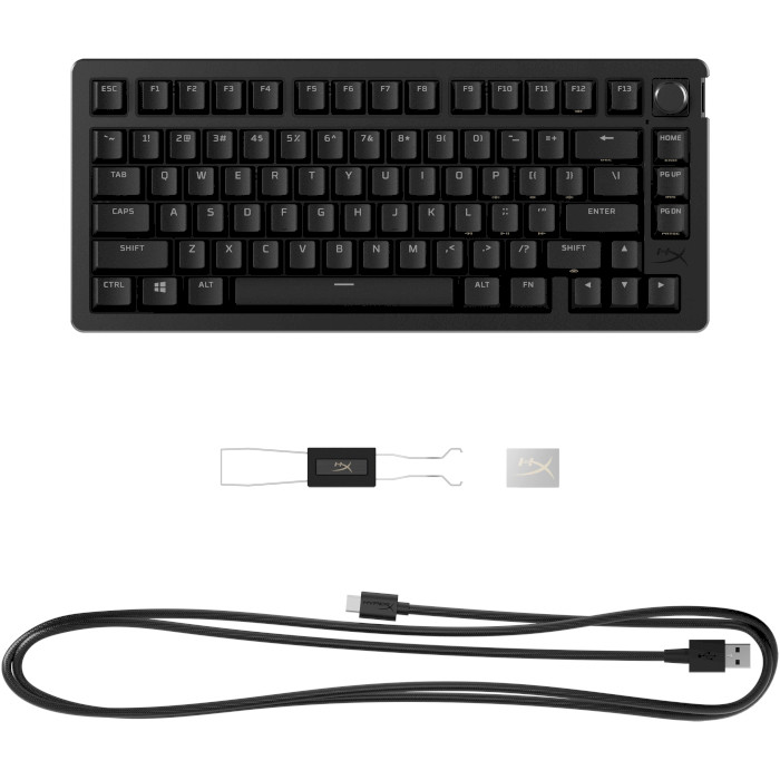 Клавіатура HYPERX Alloy Rise 75 Red Switch Black (7G7A4AA)