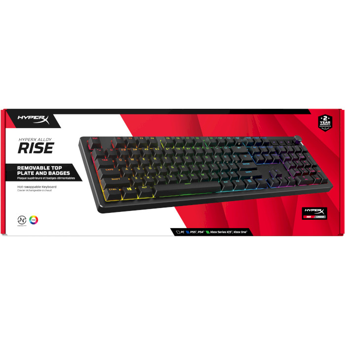 Клавіатура HYPERX Alloy Rise Red Switch Black (7G7A3AA)