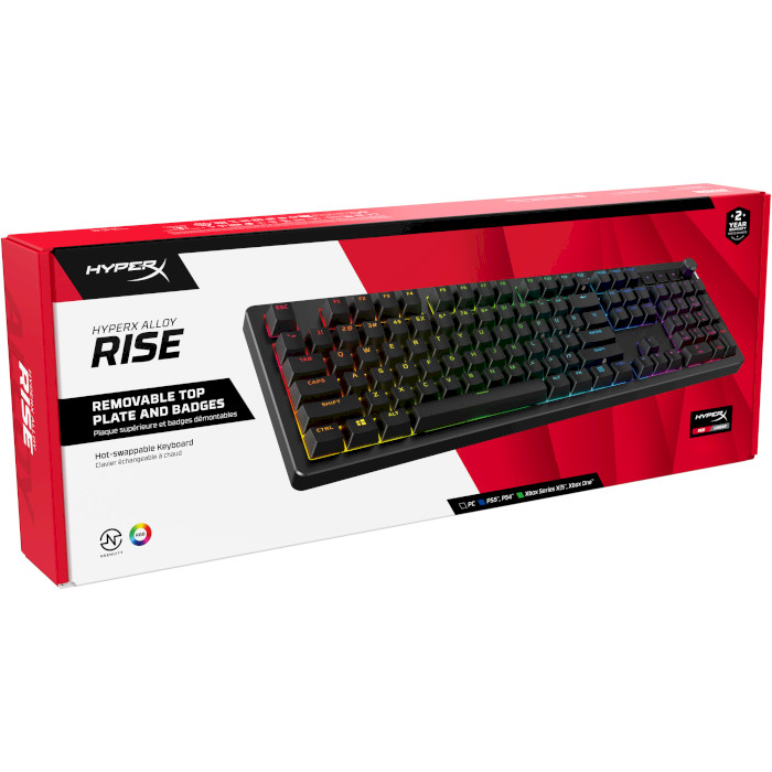 Клавіатура HYPERX Alloy Rise Red Switch Black (7G7A3AA)