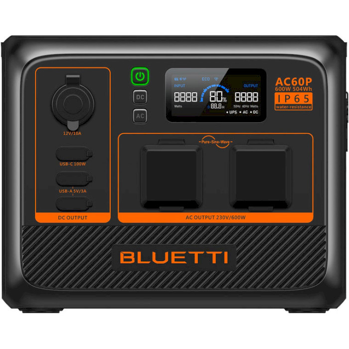 Зарядна станція BLUETTI AC60P UK розетки + 2 перехідника