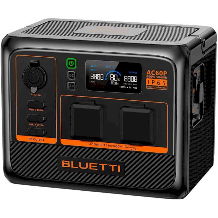 Зарядна станція BLUETTI AC60P UK розетки + 2 перехідника