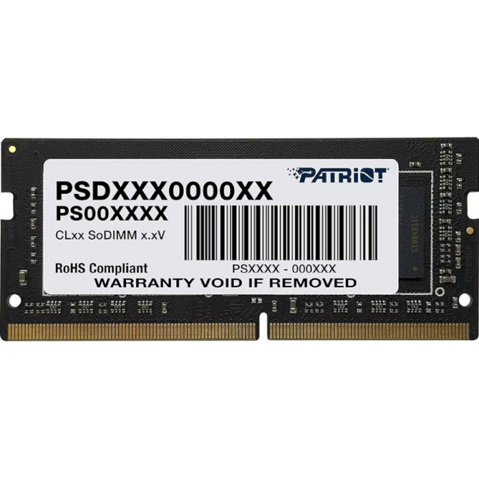 Модуль пам'яті PATRIOT Signature Line SO-DIMM DDR4 2666MHz 8GB (PSD48G26662S)