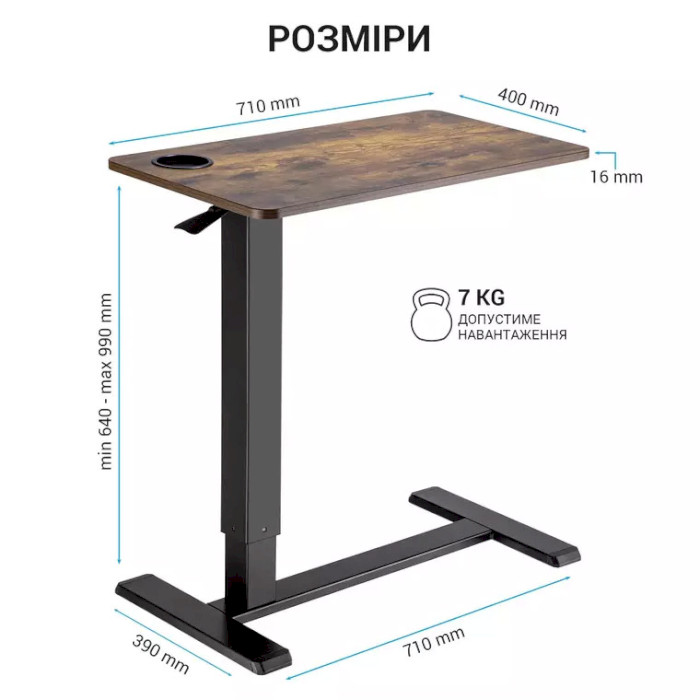 Компьютерный стол OFFICEPRO ODM366B Dark Wood