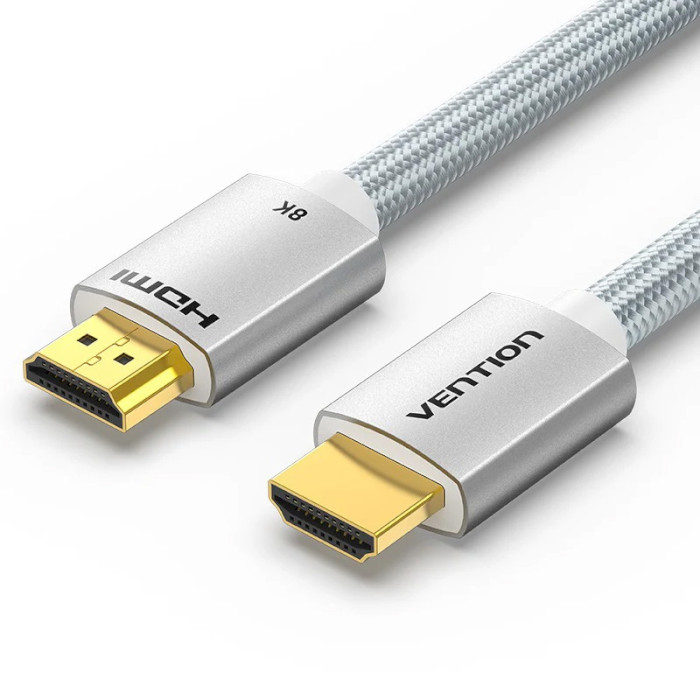 Кабель VENTION Male to Male Cable 8K HDMI v2.1 1м Silver (ALCIF)