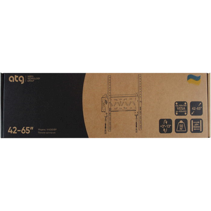 Кріплення настінне для ТВ ATG W4265IBP 42"-65" Black