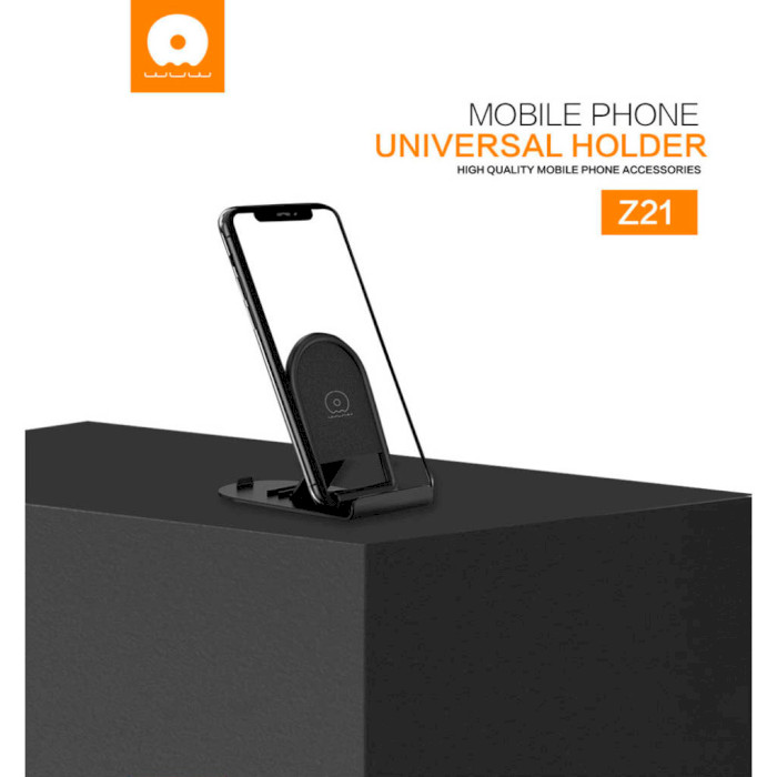 Тримач для смартфона WUW Z21 Mobile Phone Universal Holder Black