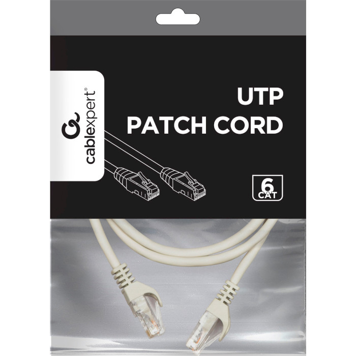 Патч-корд CABLEXPERT U/UTP Cat.6 1.5м Gray (PP6U-CU-1.5M)