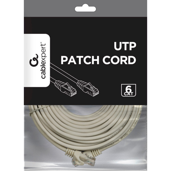 Патч-корд CABLEXPERT U/UTP Cat.6 15м Gray (PP6U-CU-15M)