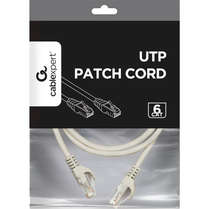 Патч-корд CABLEXPERT U/UTP Cat.6 1м Gray (PP6U-CU-1M)