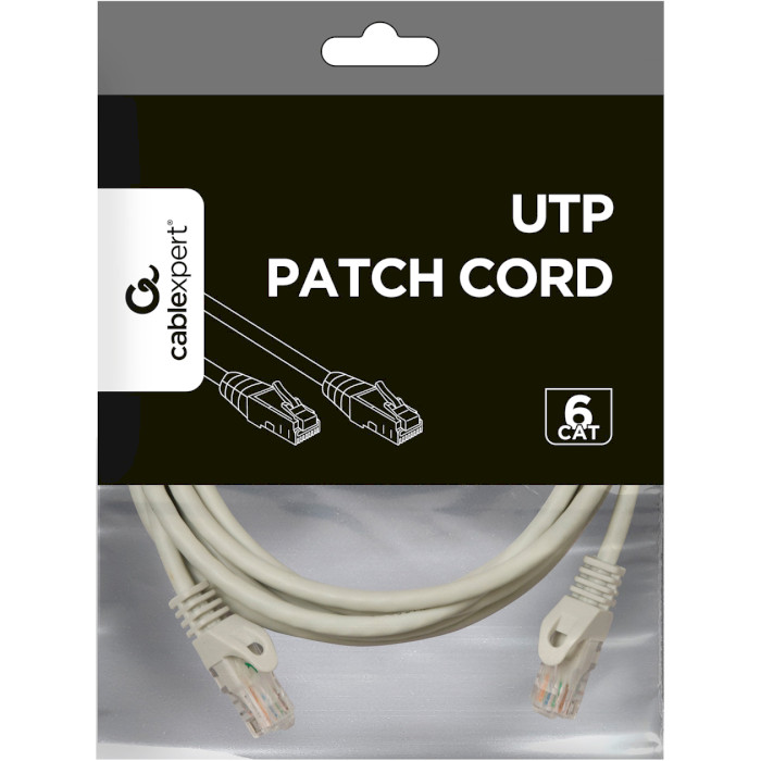 Патч-корд CABLEXPERT U/UTP Cat.6 3м Gray (PP6U-CU-3M)