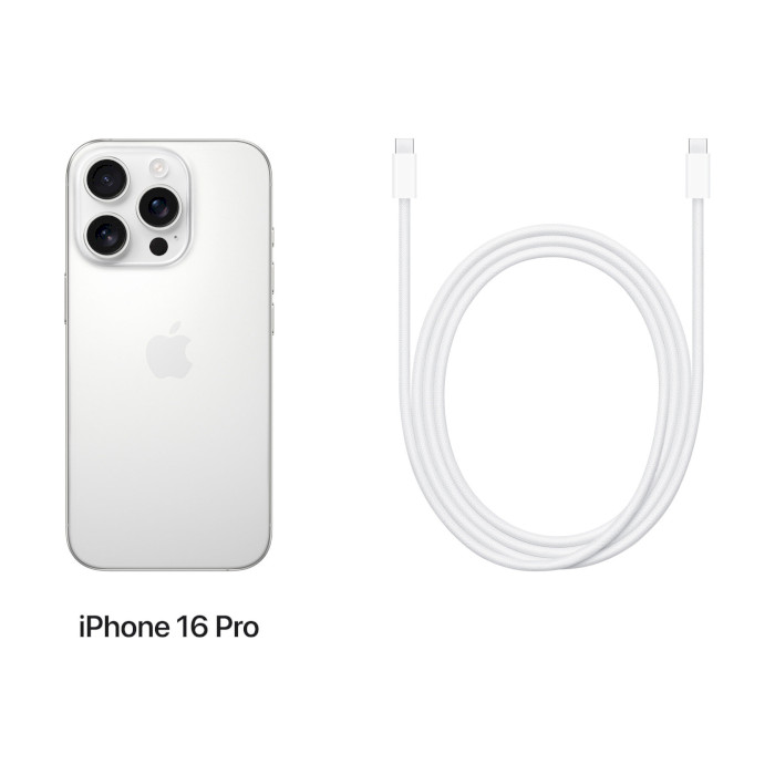 Смартфон APPLE iPhone 16 Pro 128GB White Titanium (MYNE3SX/A)