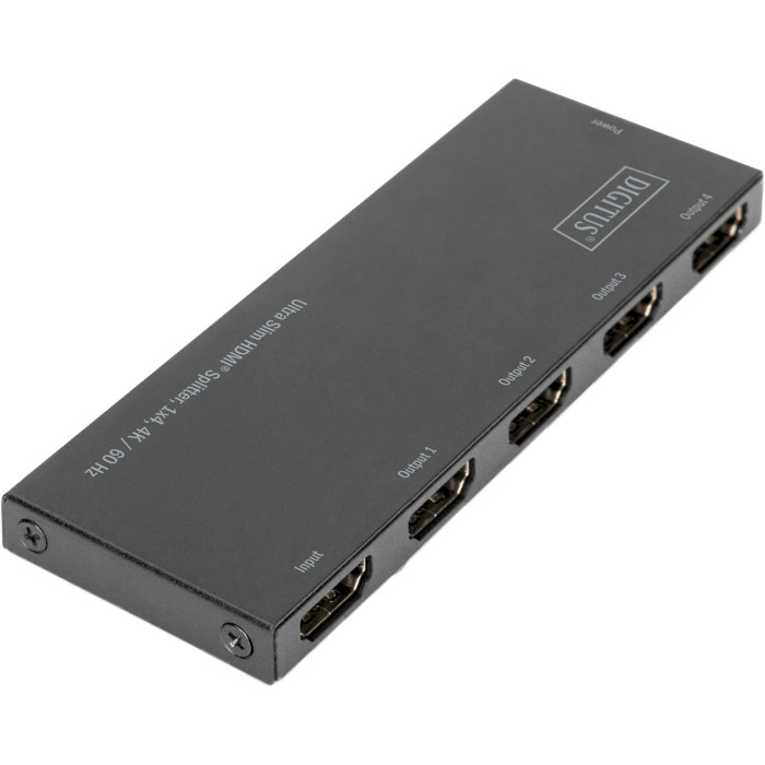 HDMI сплиттер 1 to 4 DIGITUS Ultra Slim HDMI Splitter, 1x4, 4K@60Hz (DS-45323)