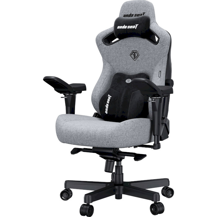 Крісло геймерське ANDA SEAT Kaiser 3 Pro Gray Fabric Size XL