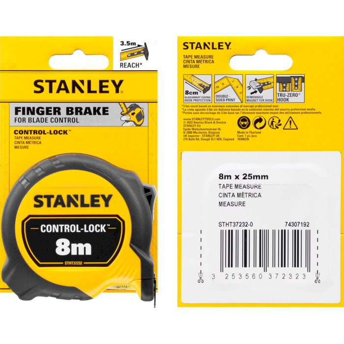 Рулетка STANLEY "Control-Lock" 8м (STHT37232-0)