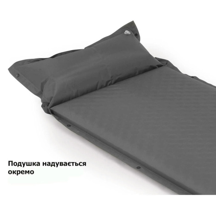 Самонадувний килимок з подушкою NATUREHIKE CNK2300DZ014 Graphite (6976023923371)