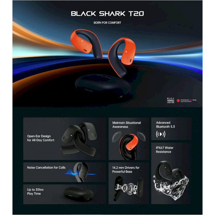 Наушники BLACK SHARK T20 Black