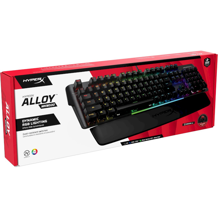 Клавиатура HYPERX Alloy MKW100 TTC Red Switch UA Black (4P5E1AA)