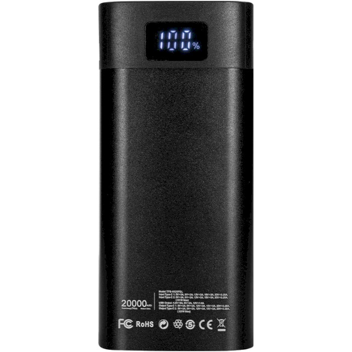 Повербанк TRINIX TPB-6520PDL 2xUSB-C, 2xUSB-A 20000mAh Black