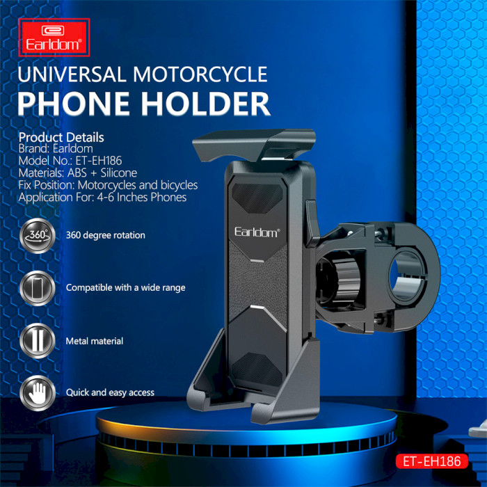 Велодержатель для смартфона EARLDOM EH186 Universal Motorcycle Phone Holder