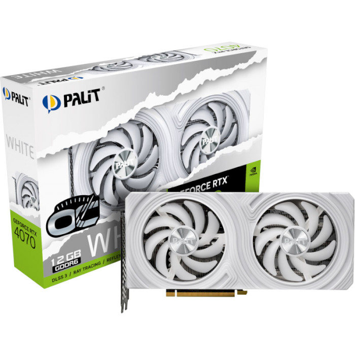 Видеокарта PALIT GeForce RTX 4070 White OC (NE64070S19K9-1048L)