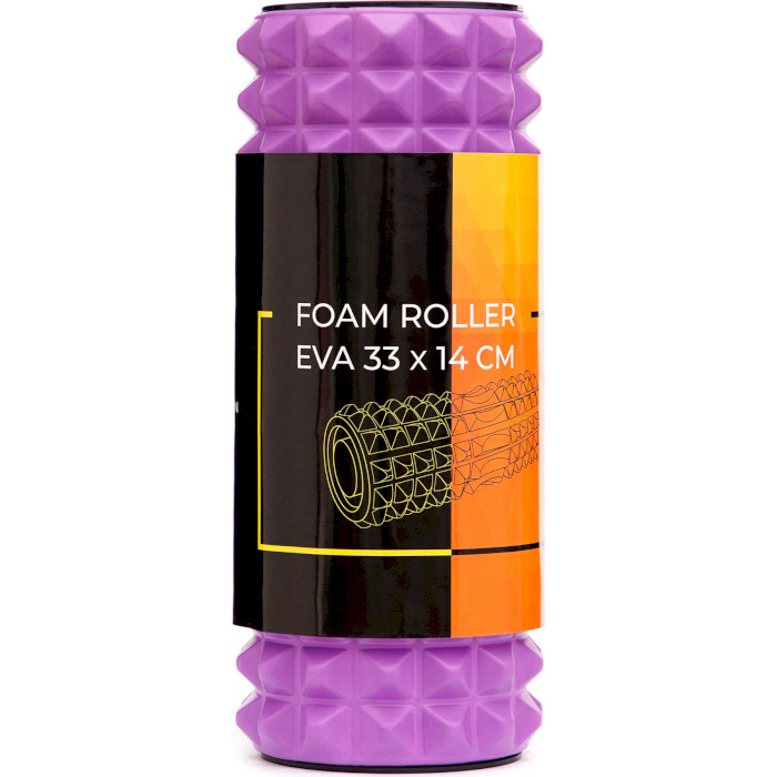 Масажний ролик CORNIX EVA 33x14см Violet (XR-0338)