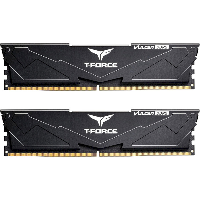 Модуль памяти TEAM T-Force Vulcan Black DDR5 6000MHz 32GB Kit 2x16GB (FLBD532G6000HC38GDC01)