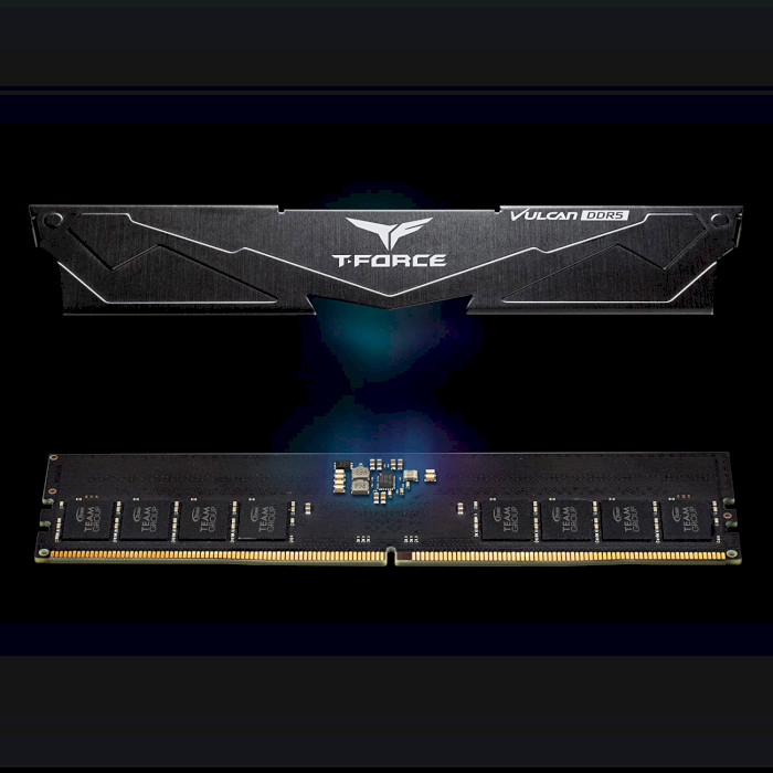 Модуль пам'яті TEAM T-Force Vulcan Black DDR5 6000MHz 32GB Kit 2x16GB (FLBD532G6000HC38GDC01)