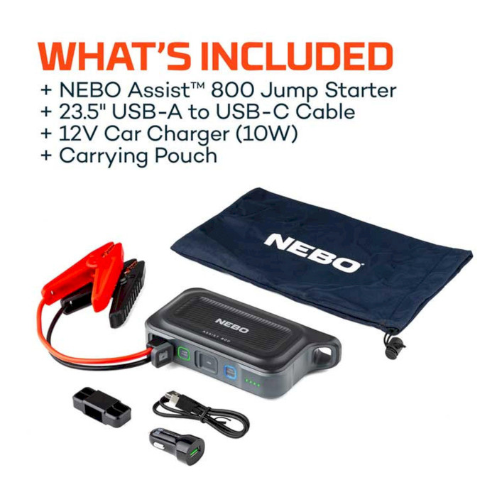 Портативний пускозарядний пристрій NEBO Assist 800 Jump Starter 8100mAh (NEB-JMP-0001-G)