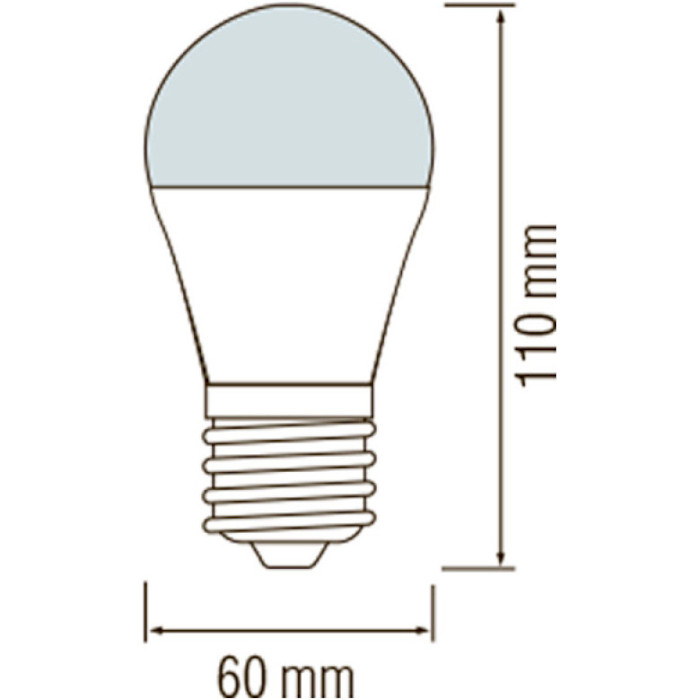 Лампочка LED HOROZ A60 E27 12W 6400K 220V