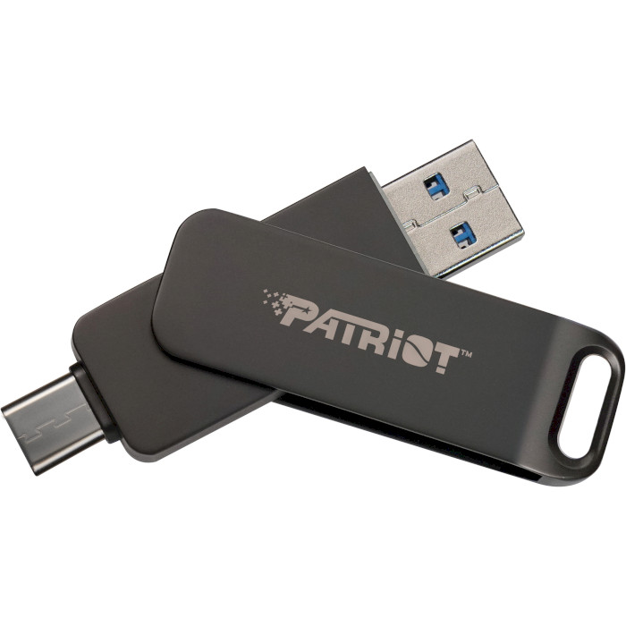 Флешка PATRIOT Rage R550 USB/USB-C3.2 64GB Matte Black (PE64GR550DSAD)