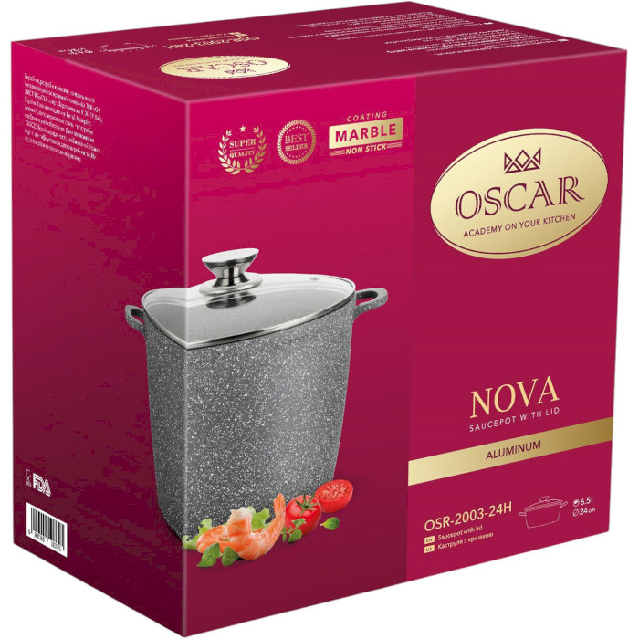 Каструля OSCAR Nova 6.5л (OSR-2003-24H)