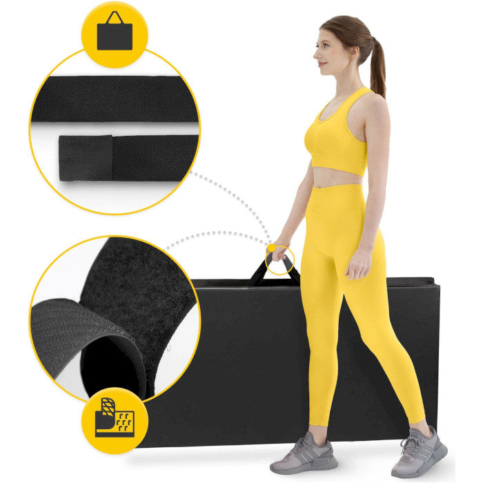 Складной гимнастический мат 4FIZJO Folding Exercise Mat XL Black (P-5907739319708)