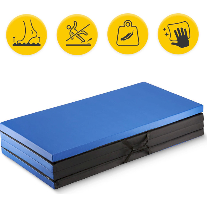 Складной гимнастический мат 4FIZJO Folding Exercise Mat XL Blue (P-5907739319715)