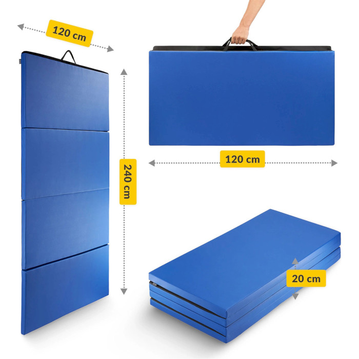 Складной гимнастический мат 4FIZJO Folding Exercise Mat XL Blue (P-5907739319715)