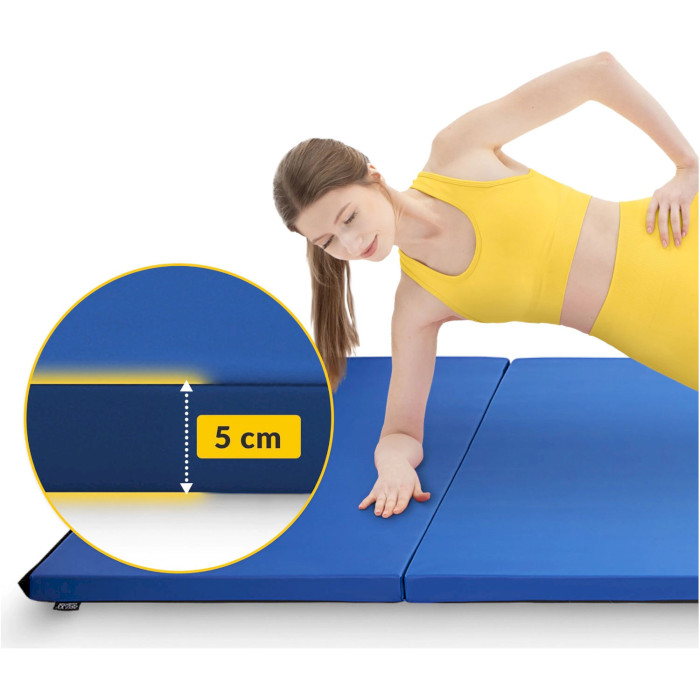 Складной гимнастический мат 4FIZJO Folding Exercise Mat XL Blue (P-5907739319715)