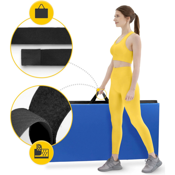 Складной гимнастический мат 4FIZJO Folding Exercise Mat XL Blue (P-5907739319715)