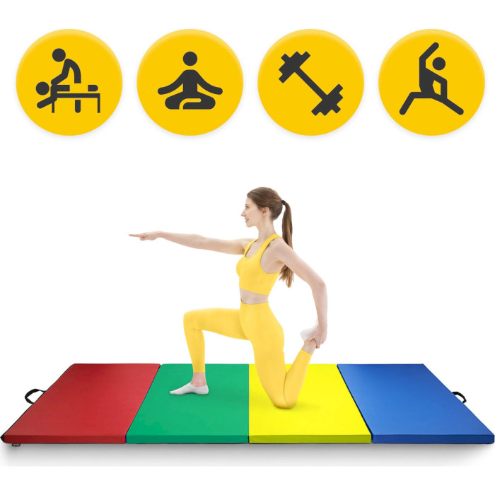 Складаний гімнастичний мат 4FIZJO Folding Exercise Mat XL Multicolor (P-5905973402774)